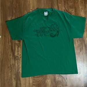 Green Vintage “Only Chuck Norris can prevent forest fires" tee. Men’s size L